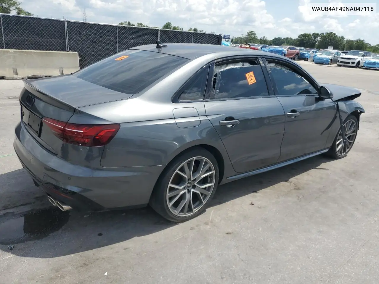 2022 Audi S4 Premium Plus VIN: WAUB4AF49NA047118 Lot: 58248325