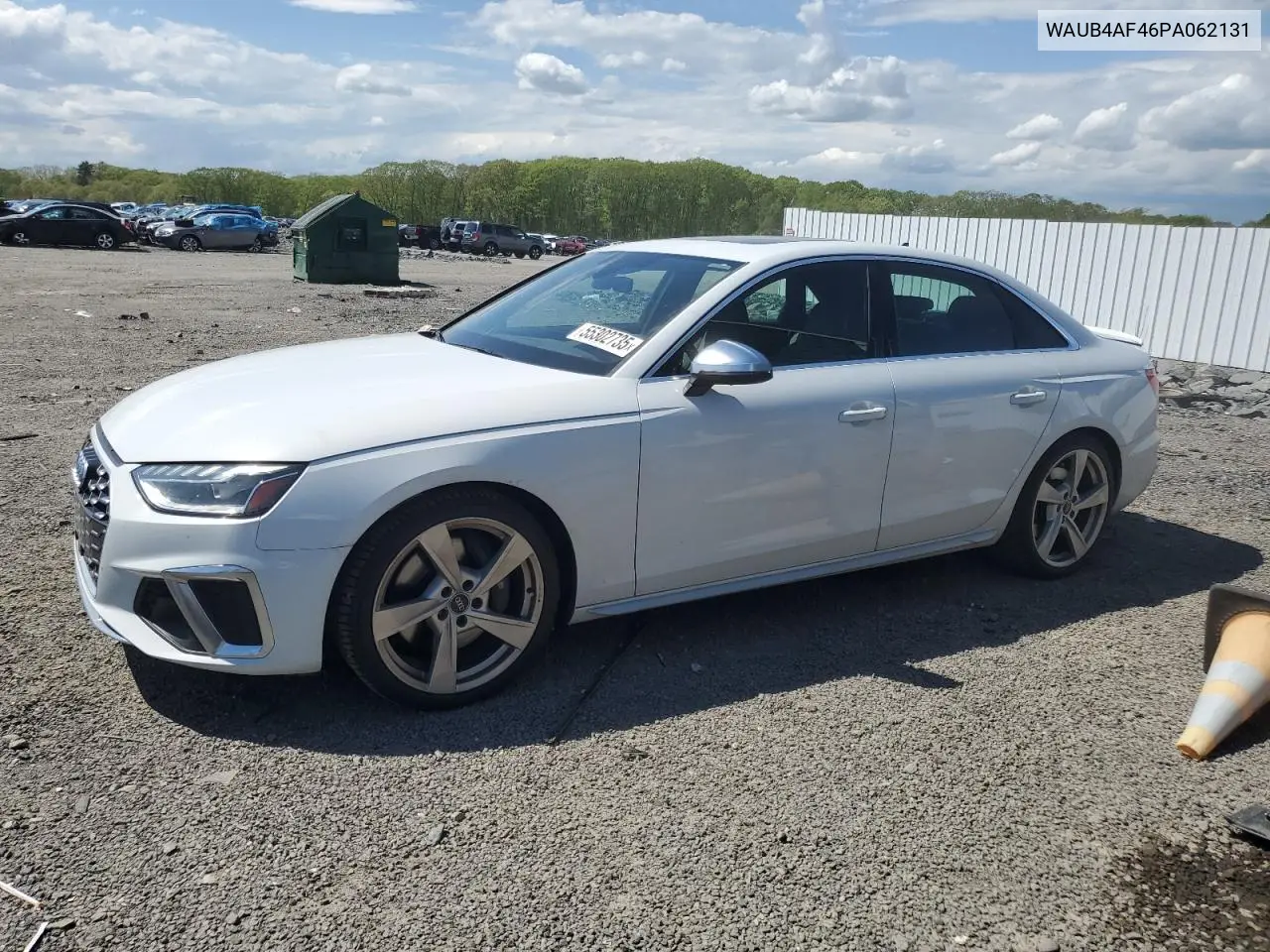 2023 Audi S4 Premium Plus VIN: WAUB4AF46PA062131 Lot: 55302735