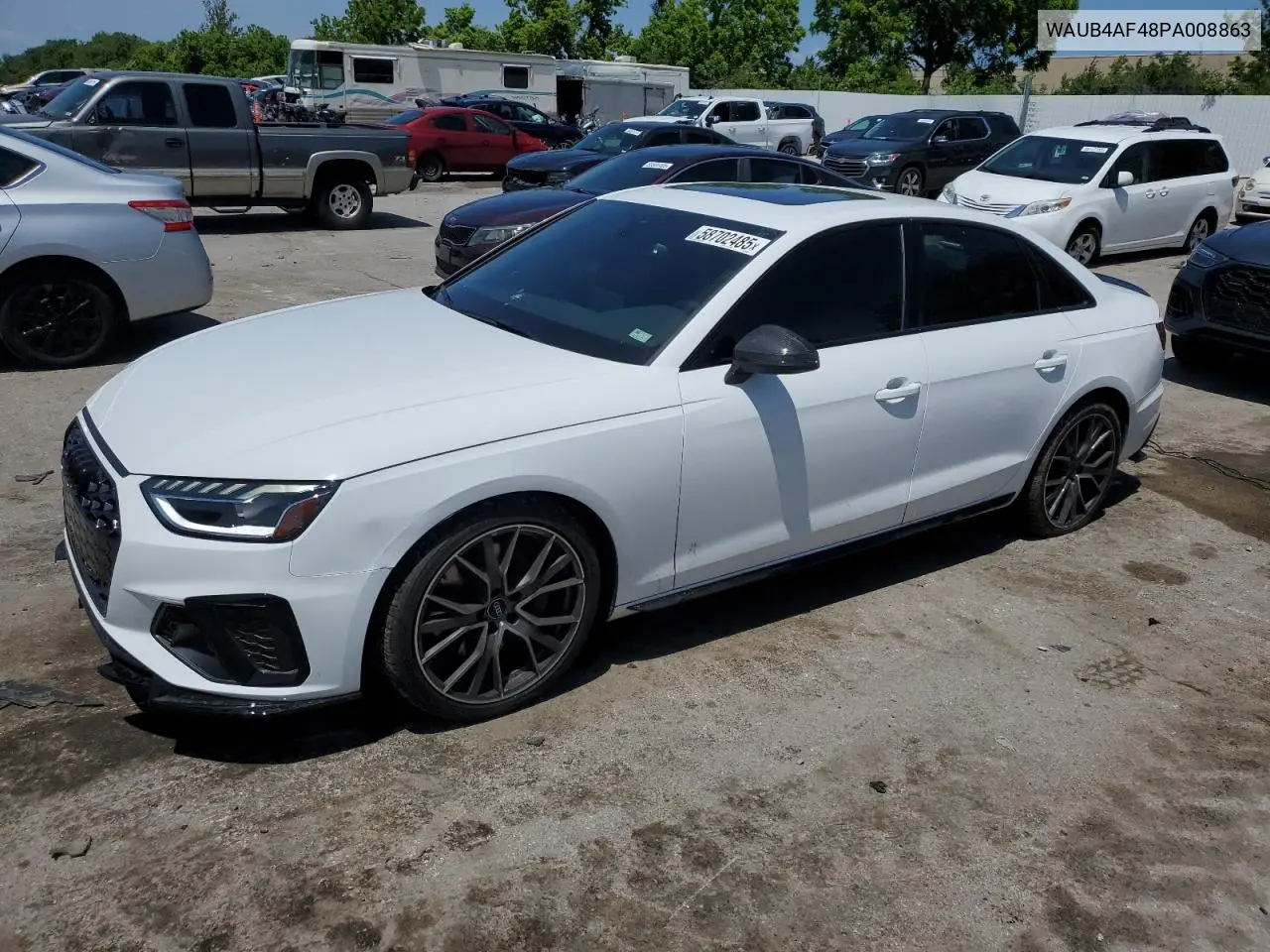 2023 Audi S4 Premium Plus VIN: WAUB4AF48PA008863 Lot: 58702485