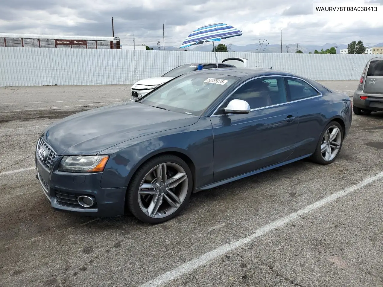 2008 Audi S5 Quattro VIN: WAURV78T08A038413 Lot: 56785275