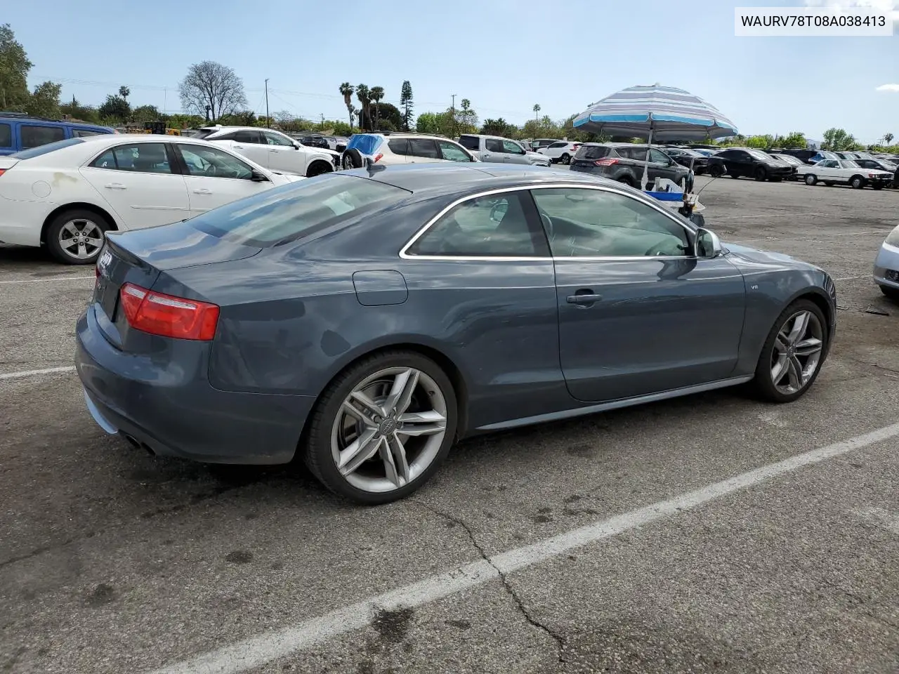 2008 Audi S5 Quattro VIN: WAURV78T08A038413 Lot: 56785275
