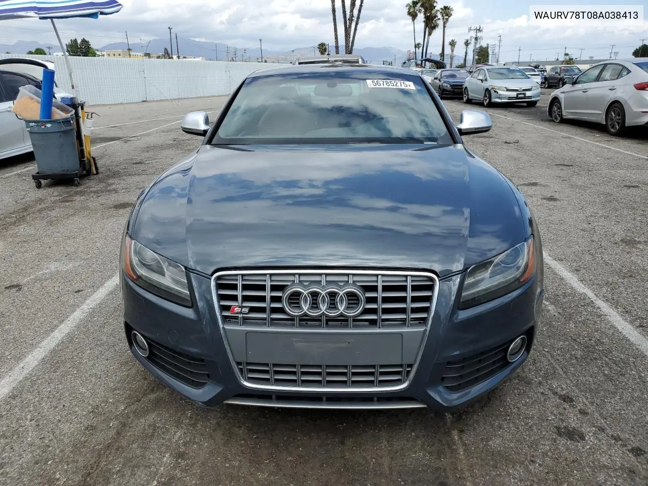 2008 Audi S5 Quattro VIN: WAURV78T08A038413 Lot: 56785275