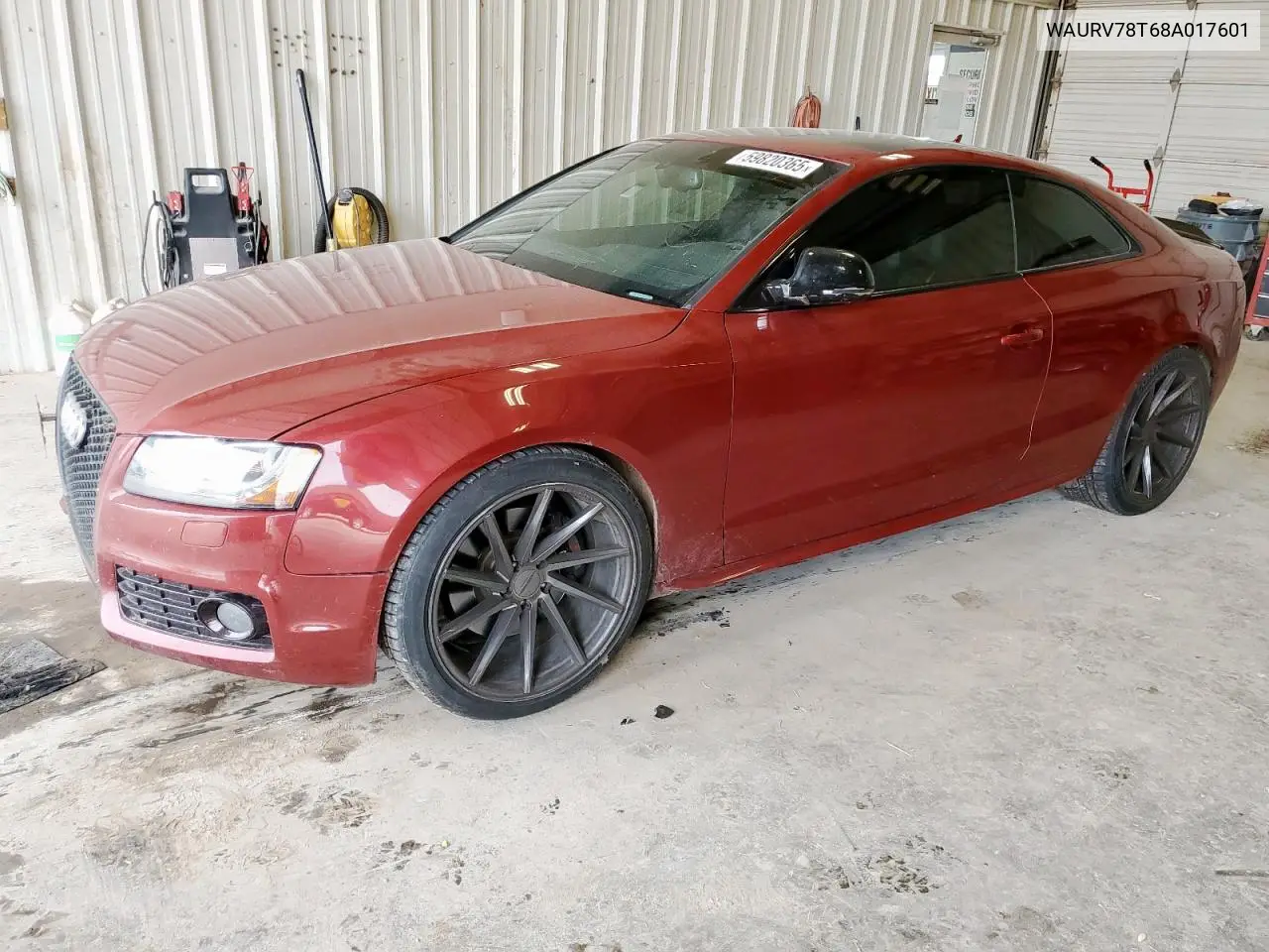 2008 Audi S5 Quattro VIN: WAURV78T68A017601 Lot: 59820365