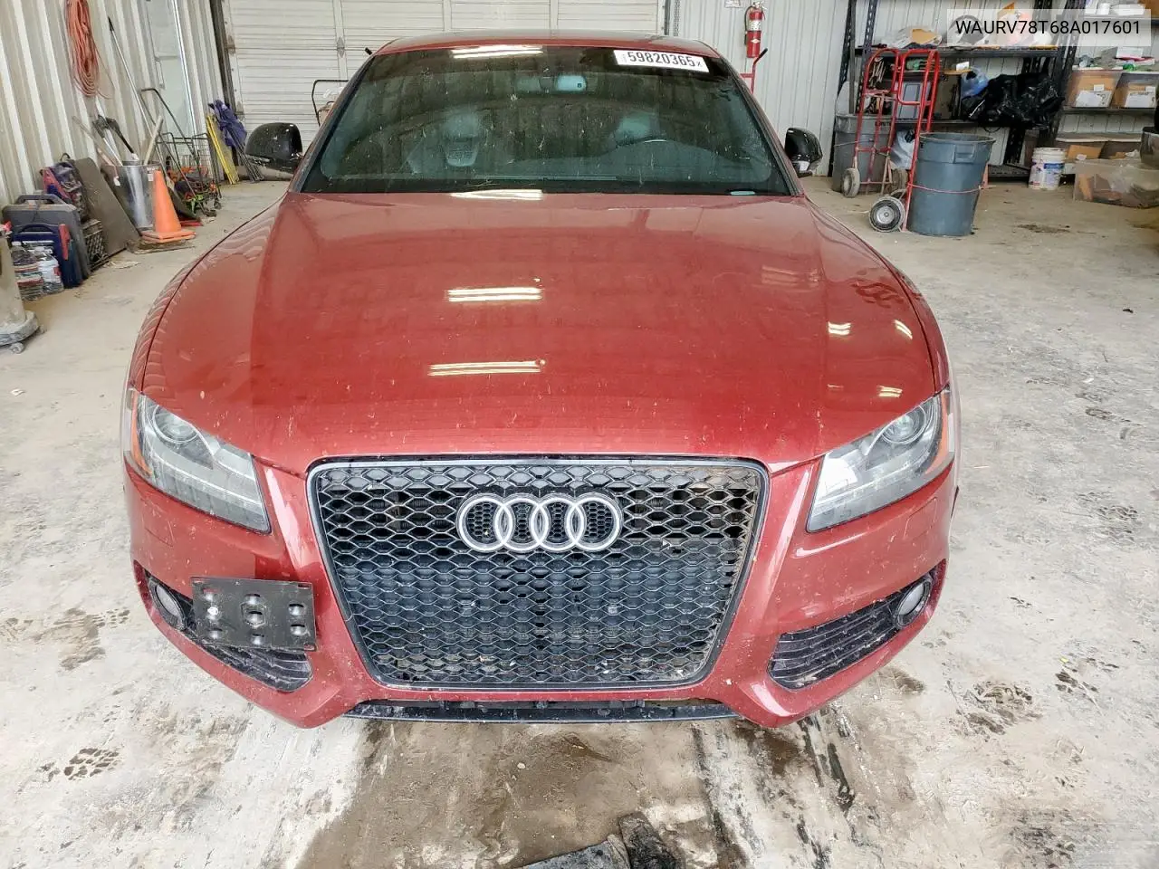 2008 Audi S5 Quattro VIN: WAURV78T68A017601 Lot: 59820365