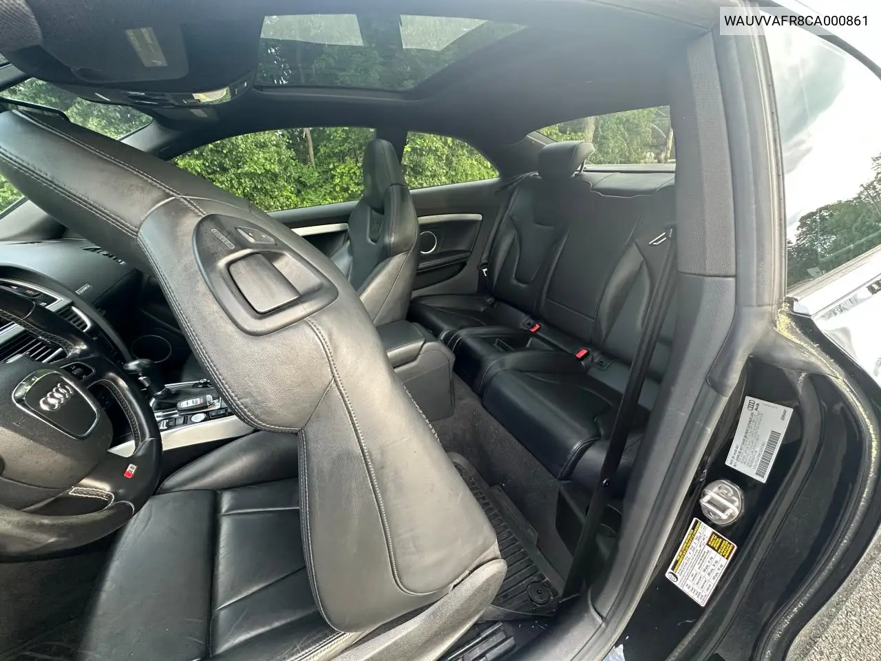 2012 Audi S5 Prestige VIN: WAUVVAFR8CA000861 Lot: 59816765
