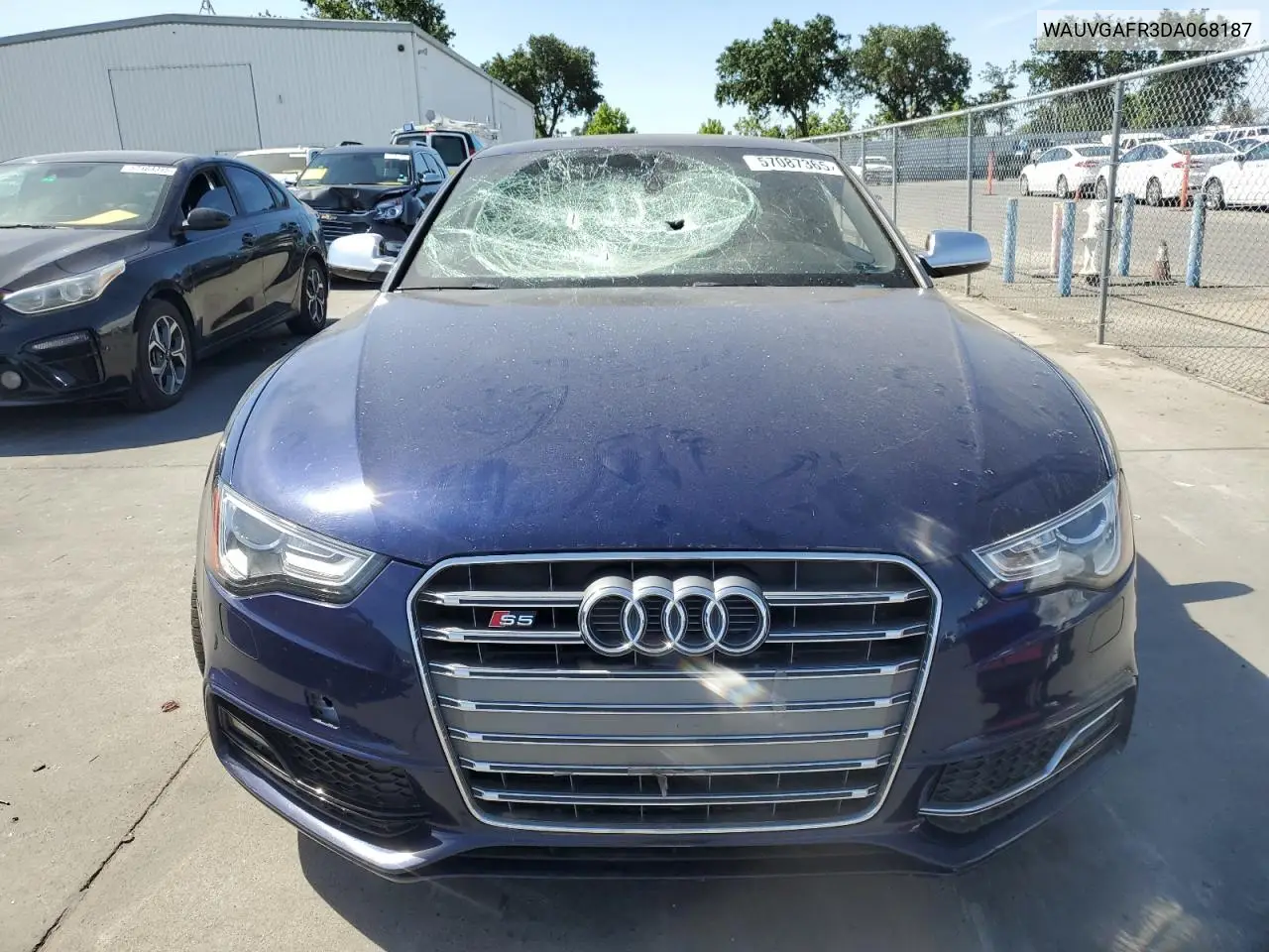 2013 Audi S5 Prestige VIN: WAUVGAFR3DA068187 Lot: 57087365