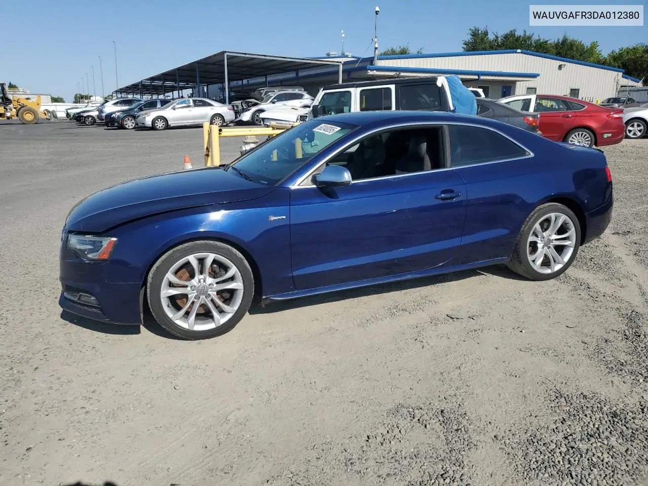 2013 Audi S5 Prestige VIN: WAUVGAFR3DA012380 Lot: 60240095