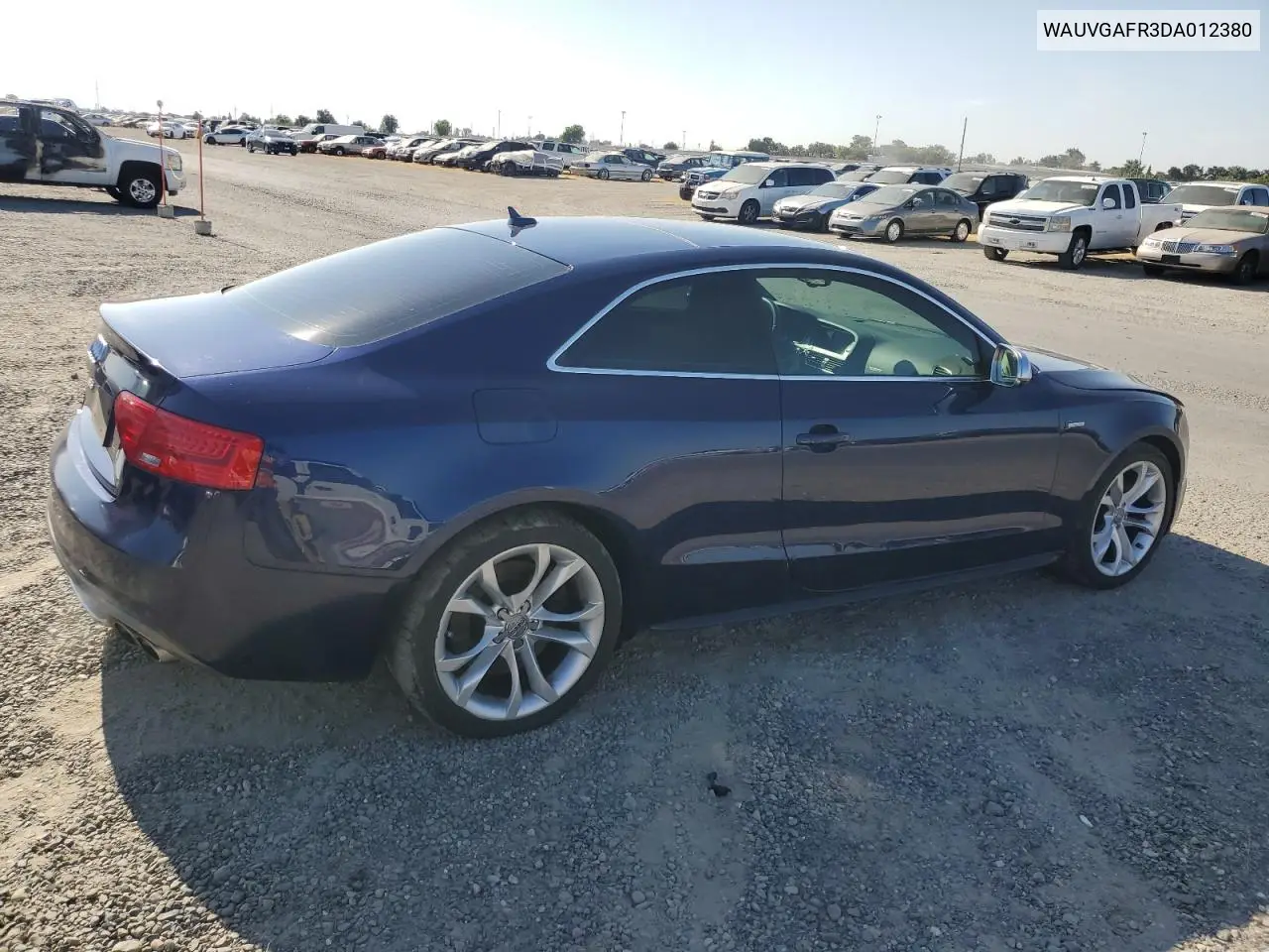 2013 Audi S5 Prestige VIN: WAUVGAFR3DA012380 Lot: 60240095