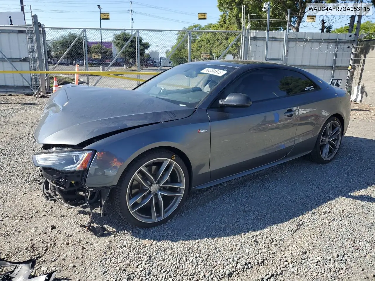 2016 Audi S5 Premium Plus VIN: WAUC4AFR7GA053115 Lot: 56554315