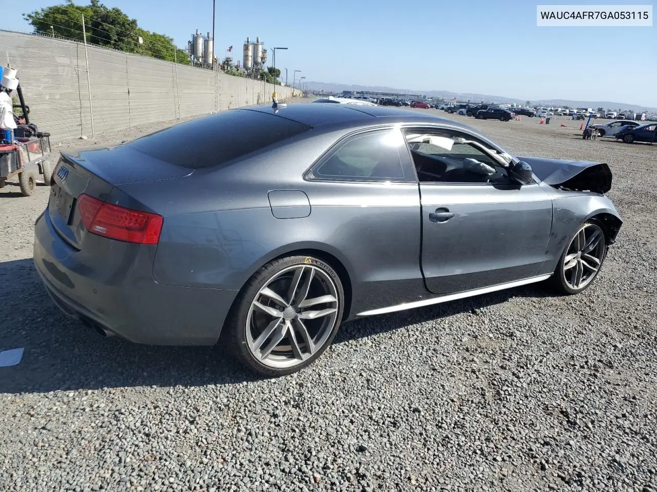 2016 Audi S5 Premium Plus VIN: WAUC4AFR7GA053115 Lot: 56554315