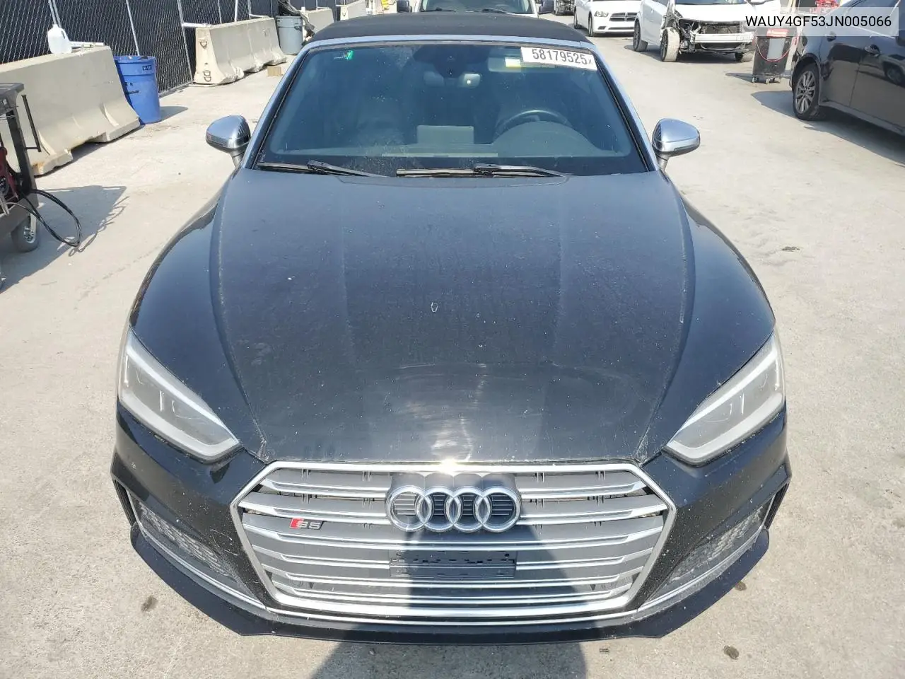 2018 Audi S5 Premium Plus VIN: WAUY4GF53JN005066 Lot: 58179525
