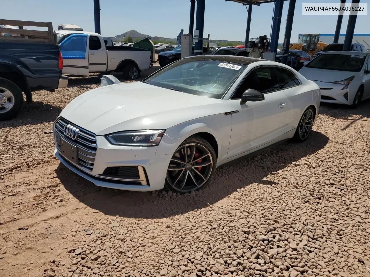 2018 Audi S5 Premium Plus VIN: WAUP4AF55JA096227 Lot: 58641965