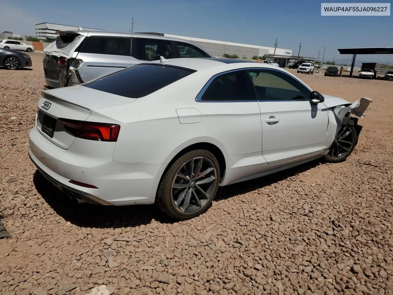 2018 Audi S5 Premium Plus VIN: WAUP4AF55JA096227 Lot: 58641965