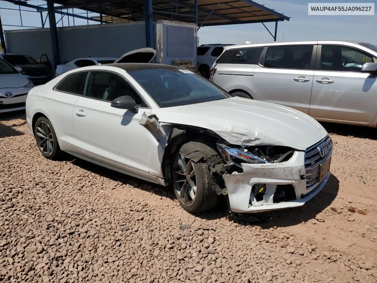 2018 Audi S5 Premium Plus VIN: WAUP4AF55JA096227 Lot: 58641965