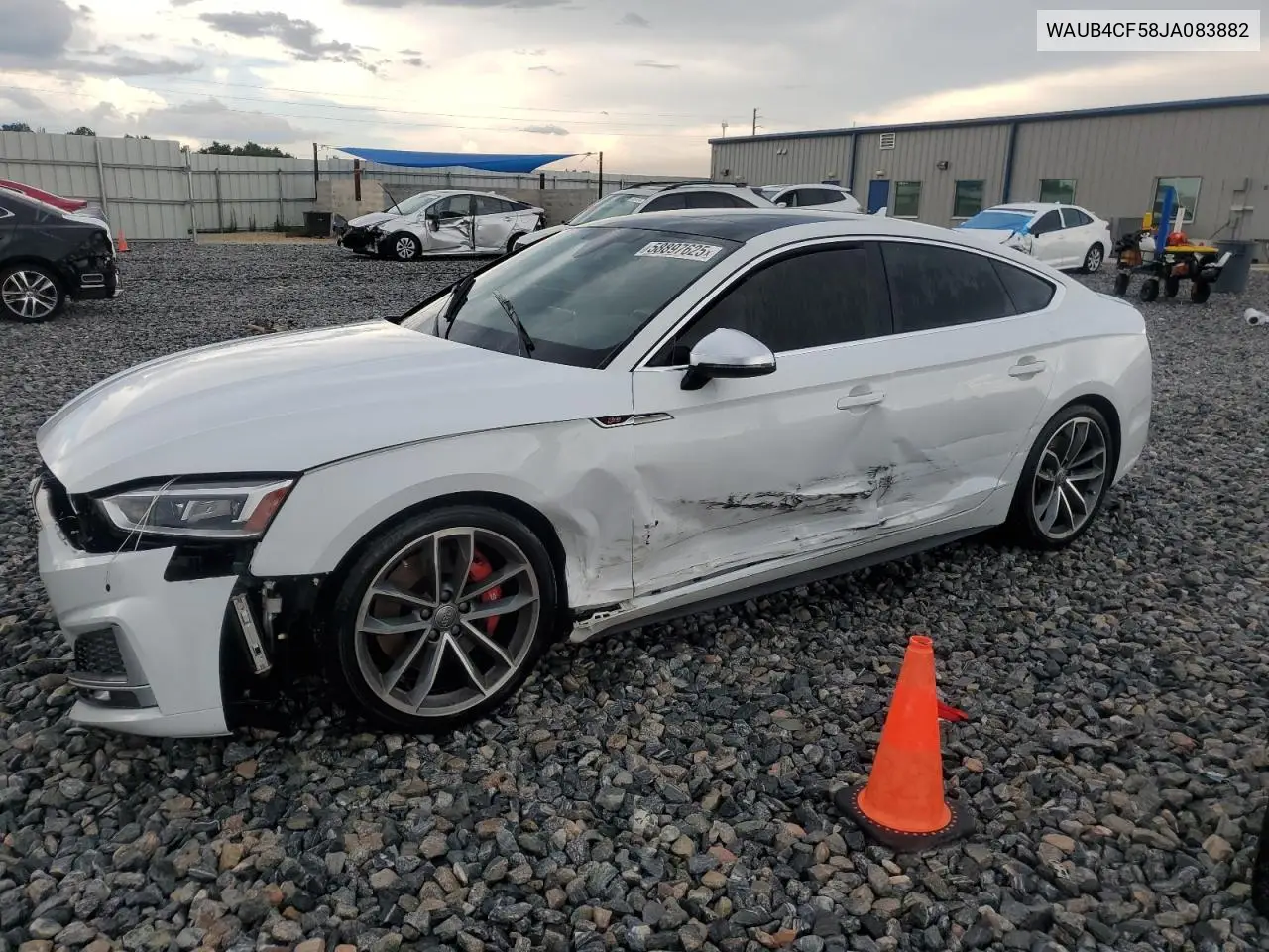 2018 Audi S5 Premium Plus VIN: WAUB4CF58JA083882 Lot: 58897625