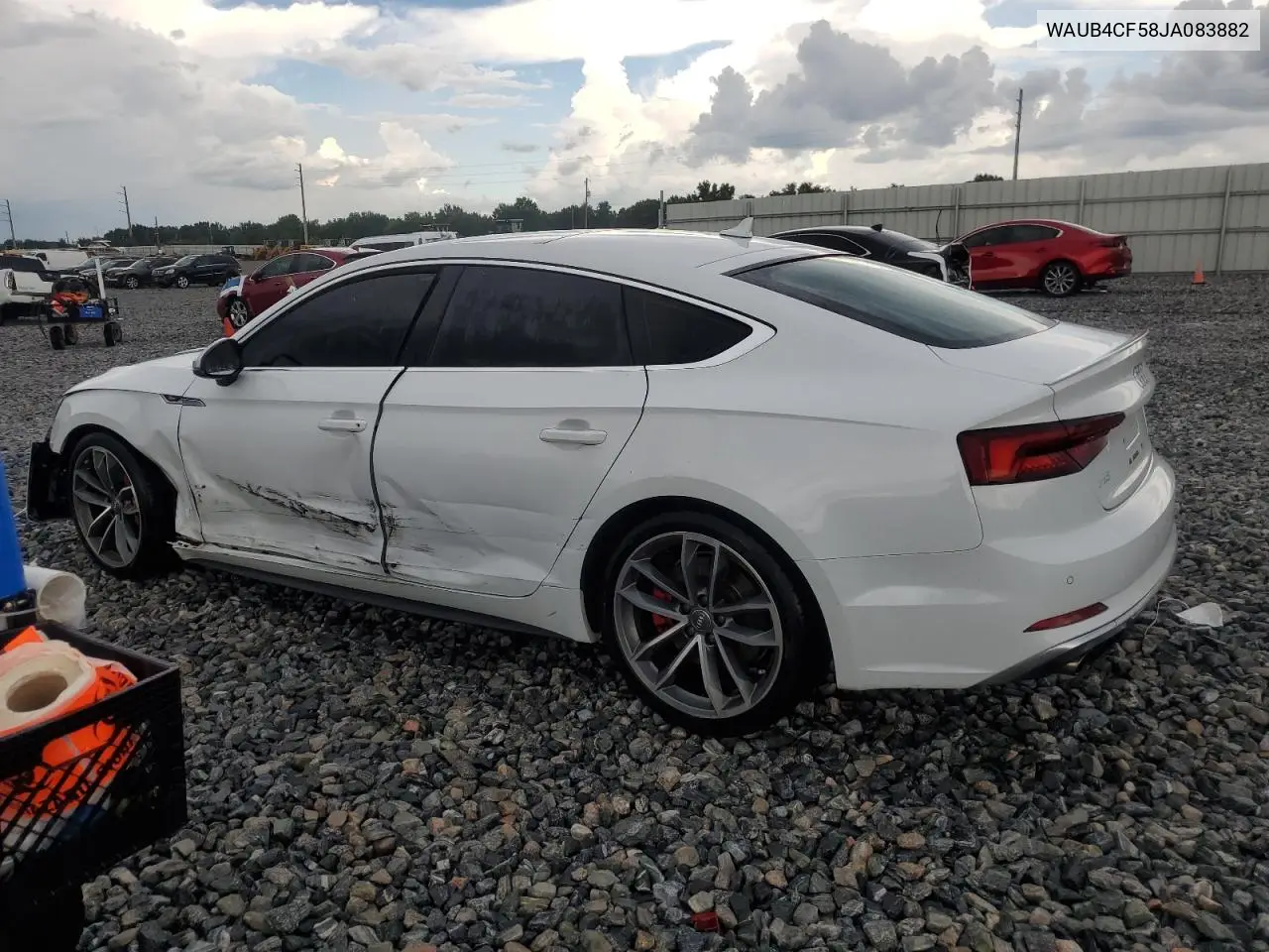 2018 Audi S5 Premium Plus VIN: WAUB4CF58JA083882 Lot: 58897625
