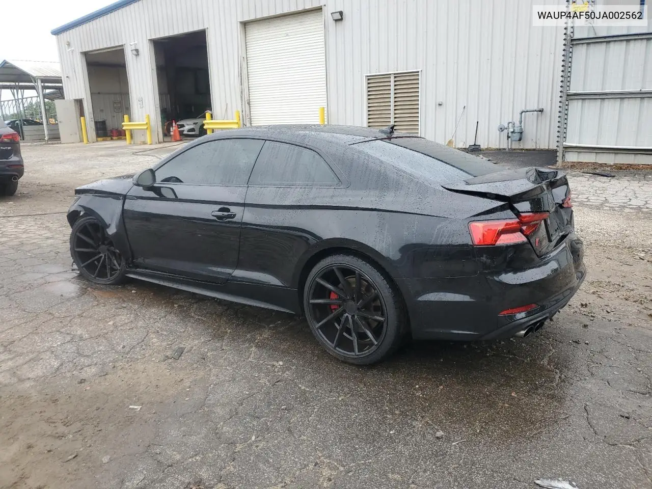 2018 Audi S5 Premium Plus VIN: WAUP4AF50JA002562 Lot: 59714345