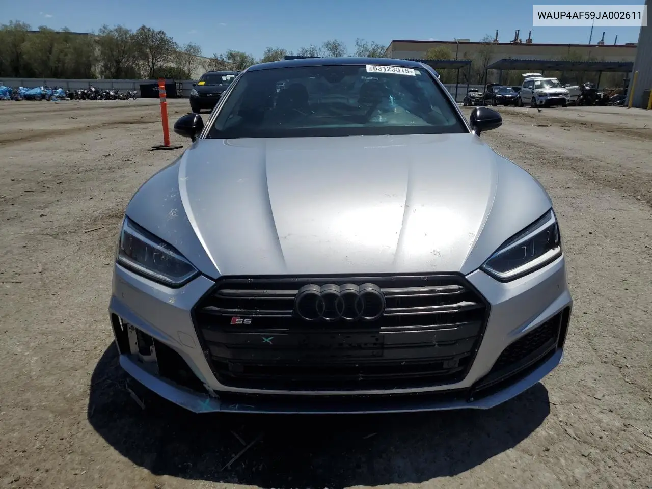 2018 Audi S5 Premium Plus VIN: WAUP4AF59JA002611 Lot: 63123015