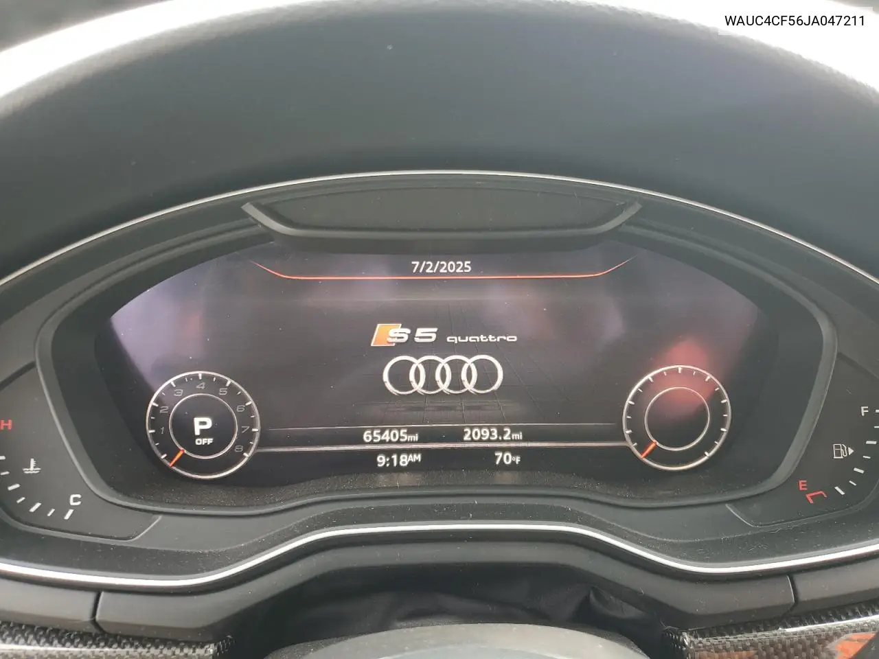2018 Audi S5 Prestige VIN: WAUC4CF56JA047211 Lot: 63270905