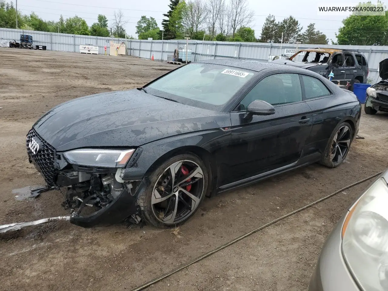 2019 Audi Rs5 VIN: WUARWAF52KA908223 Lot: 59911665