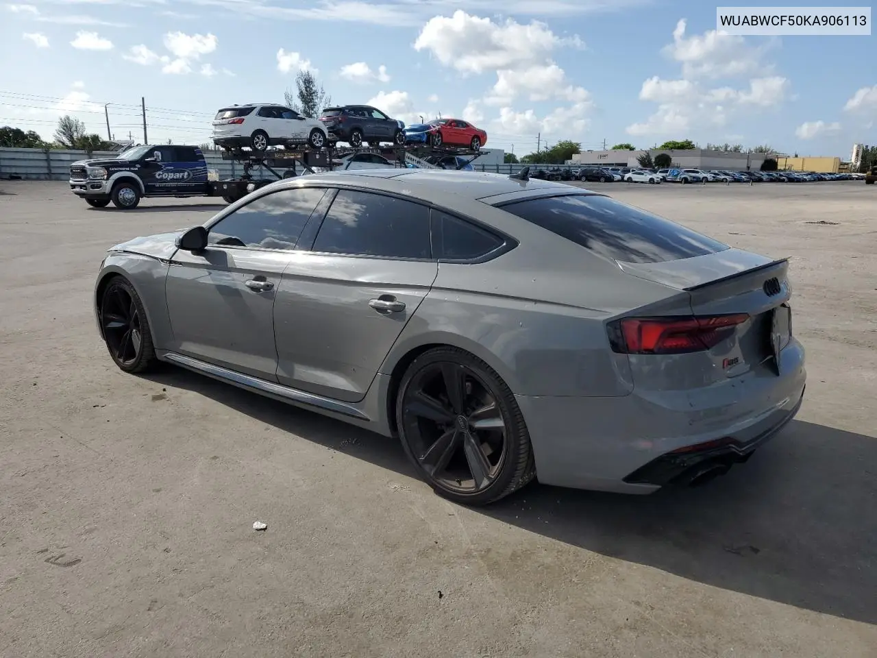 2019 Audi Rs5 VIN: WUABWCF50KA906113 Lot: 60044785