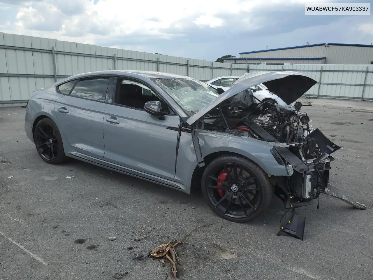 2019 Audi Rs5 VIN: WUABWCF57KA903337 Lot: 62228705