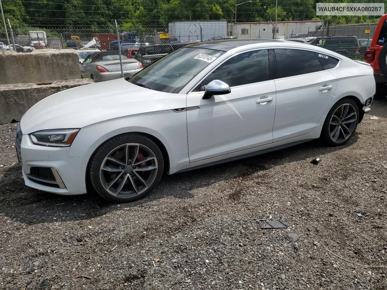 2019 Audi S5 Premium Plus VIN: WAUB4CF5XKA080287 Lot: 62570145