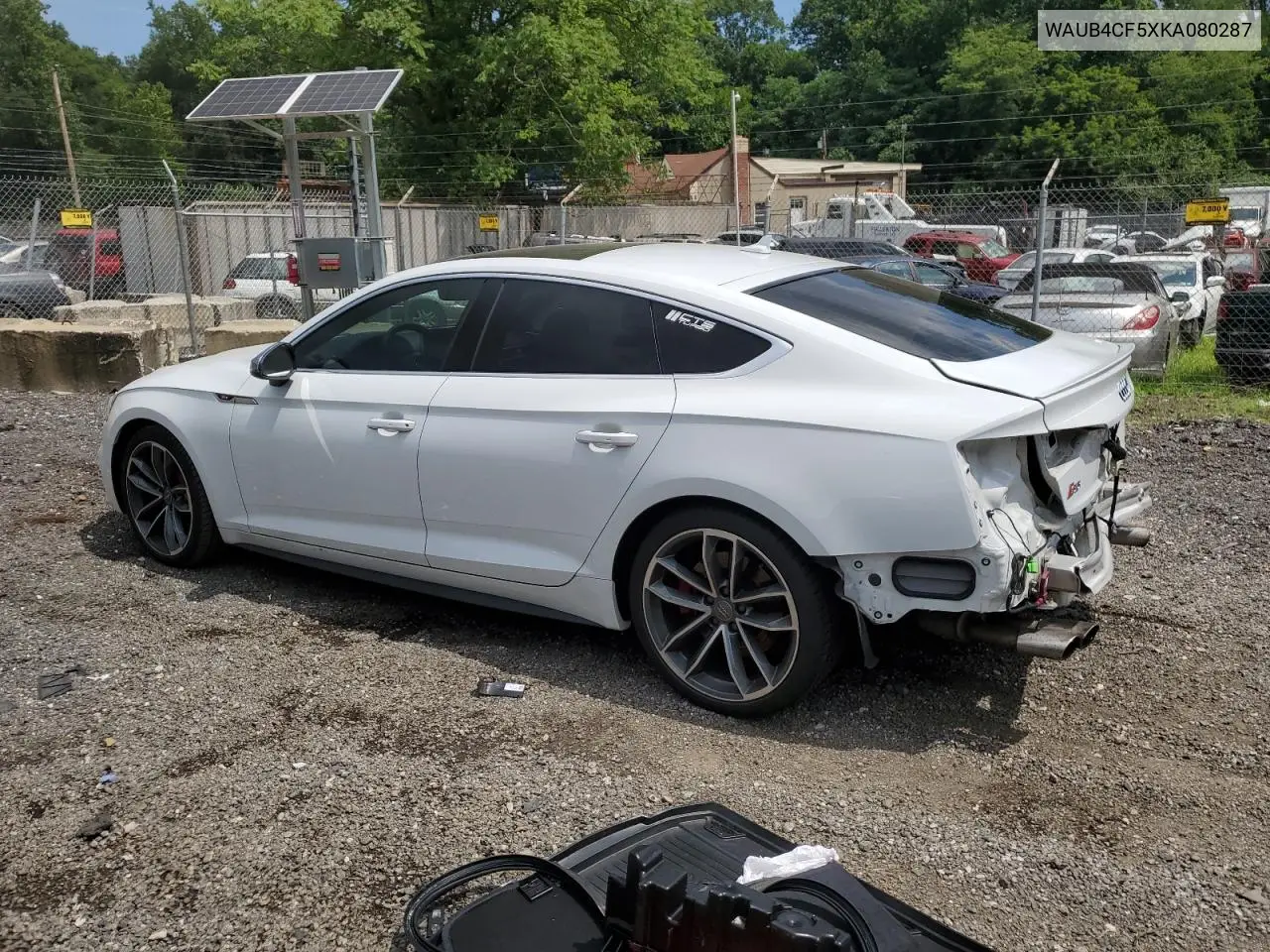 2019 Audi S5 Premium Plus VIN: WAUB4CF5XKA080287 Lot: 62570145