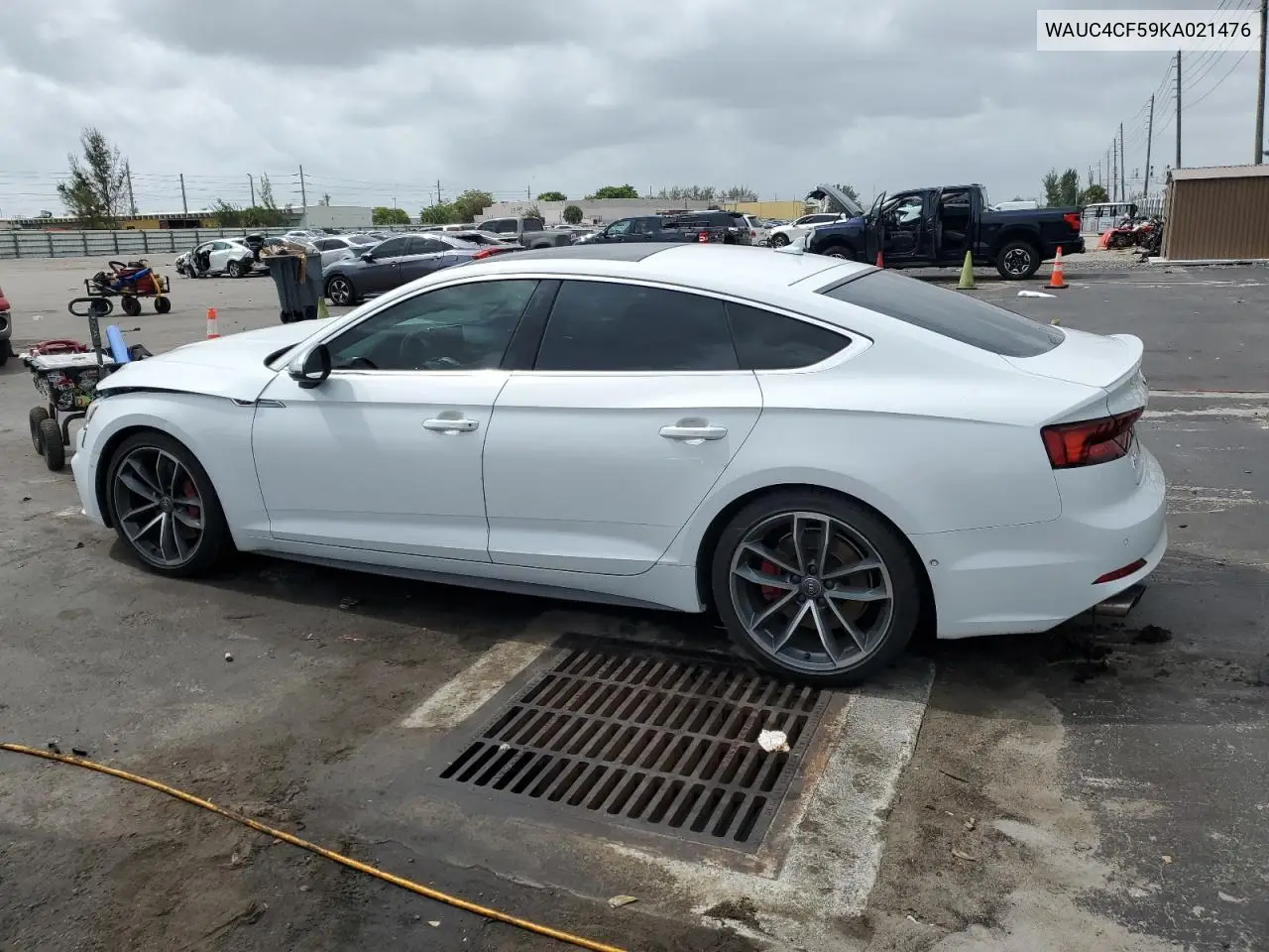 2019 Audi S5 Prestige VIN: WAUC4CF59KA021476 Lot: 62736735
