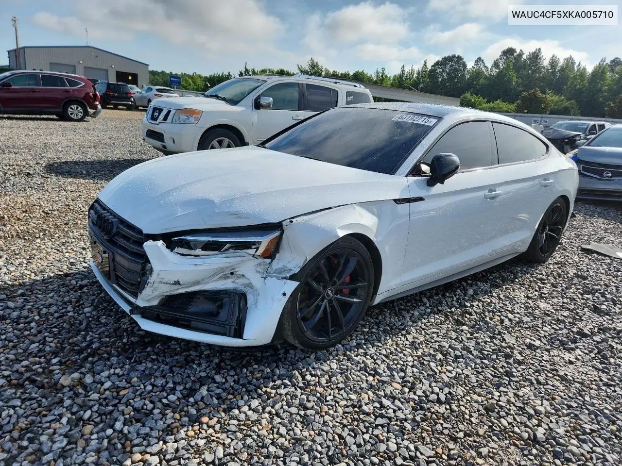 2019 Audi S5 Prestige VIN: WAUC4CF5XKA005710 Lot: 63192215