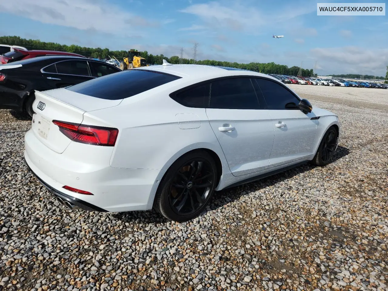2019 Audi S5 Prestige VIN: WAUC4CF5XKA005710 Lot: 63192215