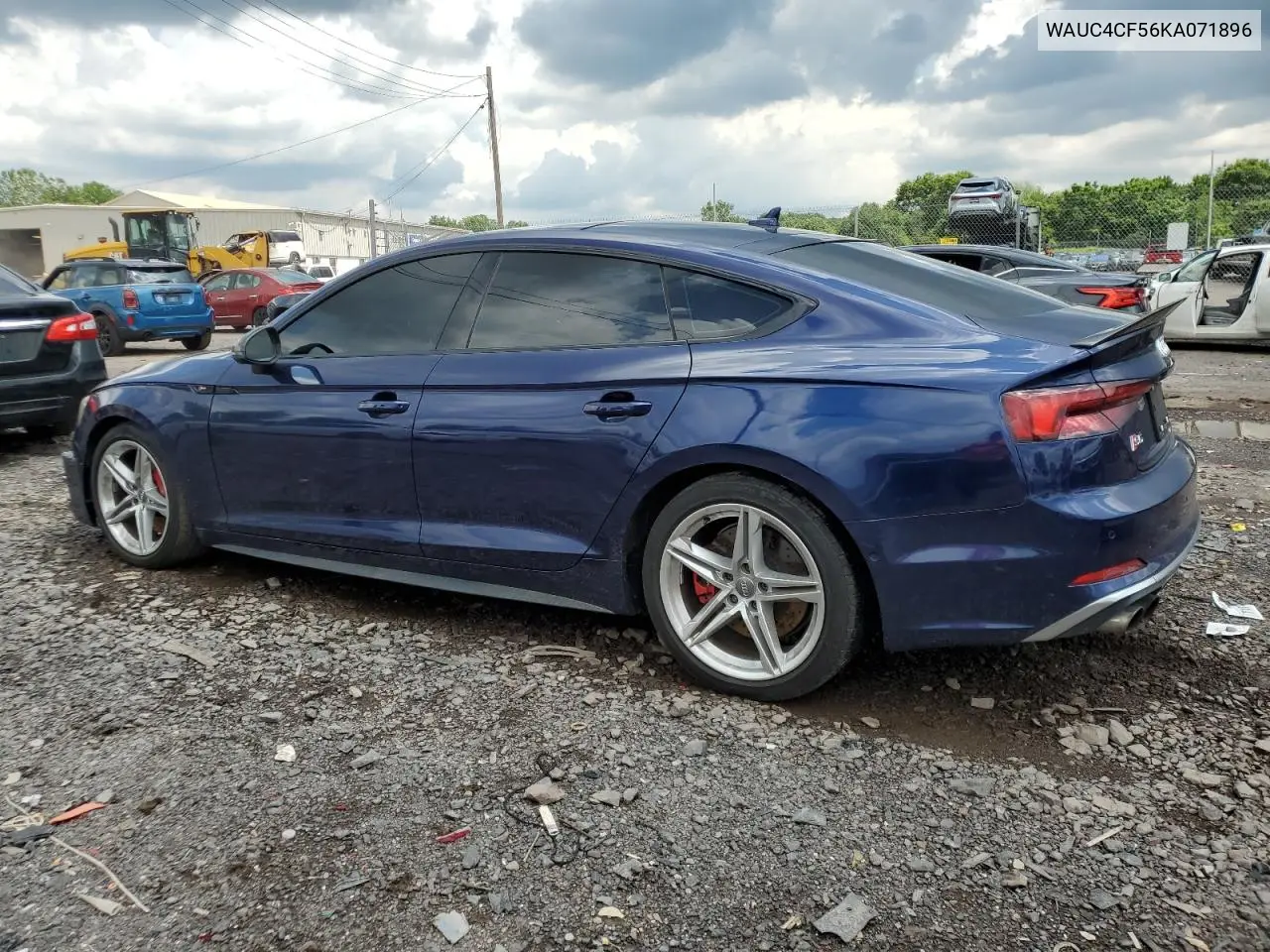 2019 Audi S5 Prestige VIN: WAUC4CF56KA071896 Lot: 64494025