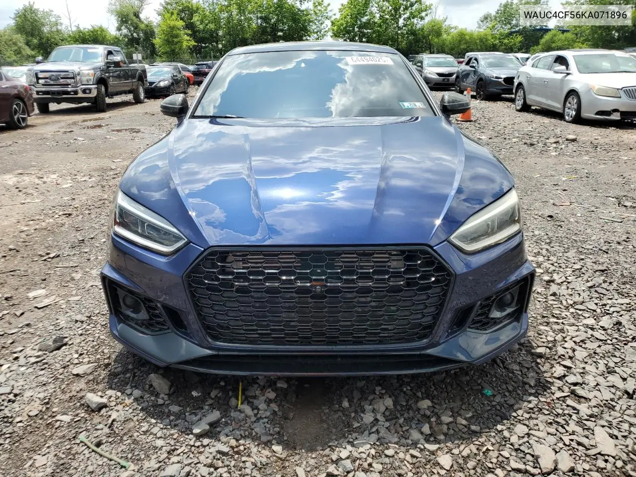 2019 Audi S5 Prestige VIN: WAUC4CF56KA071896 Lot: 64494025