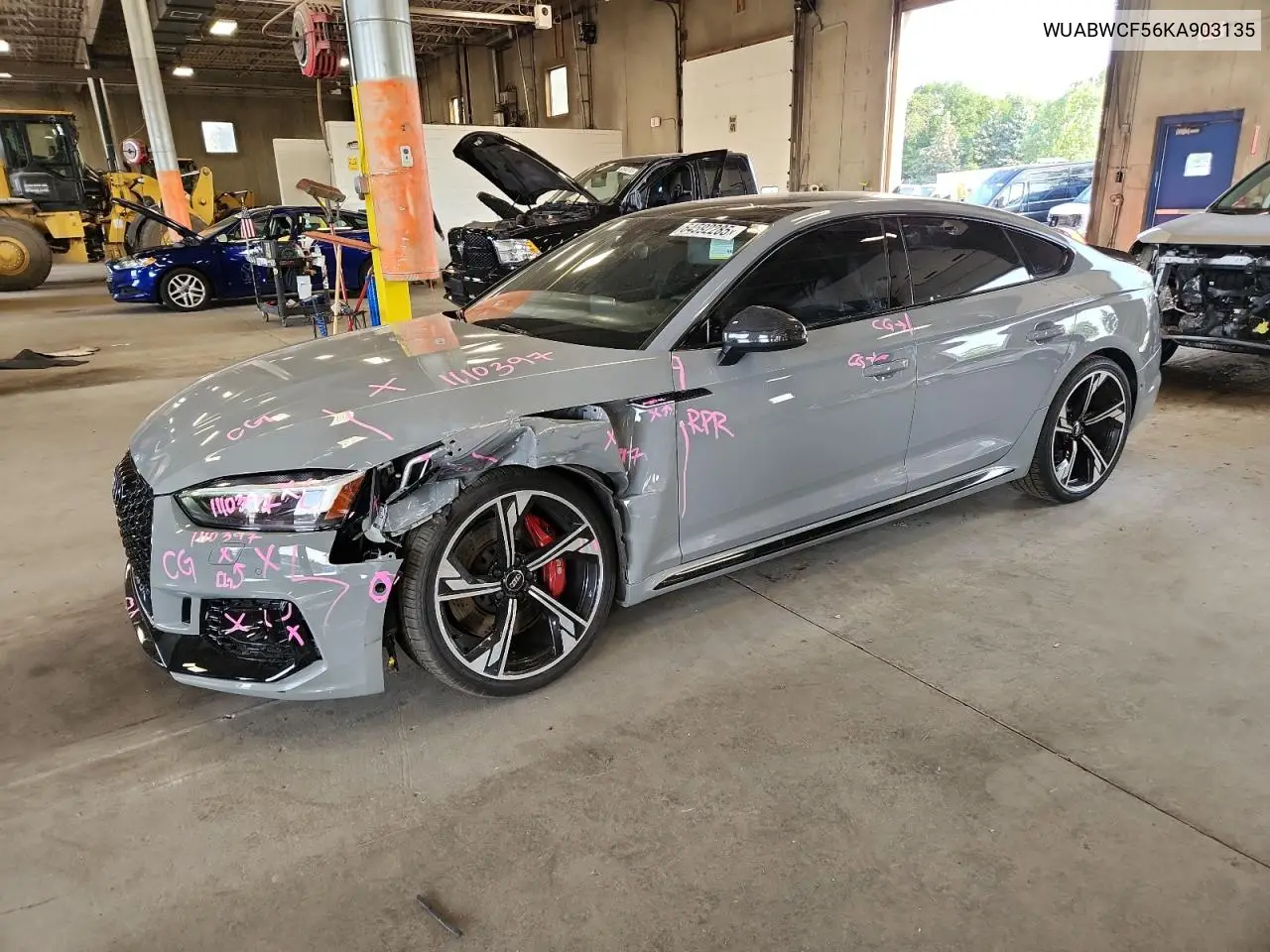 2019 Audi Rs5 VIN: WUABWCF56KA903135 Lot: 64592285