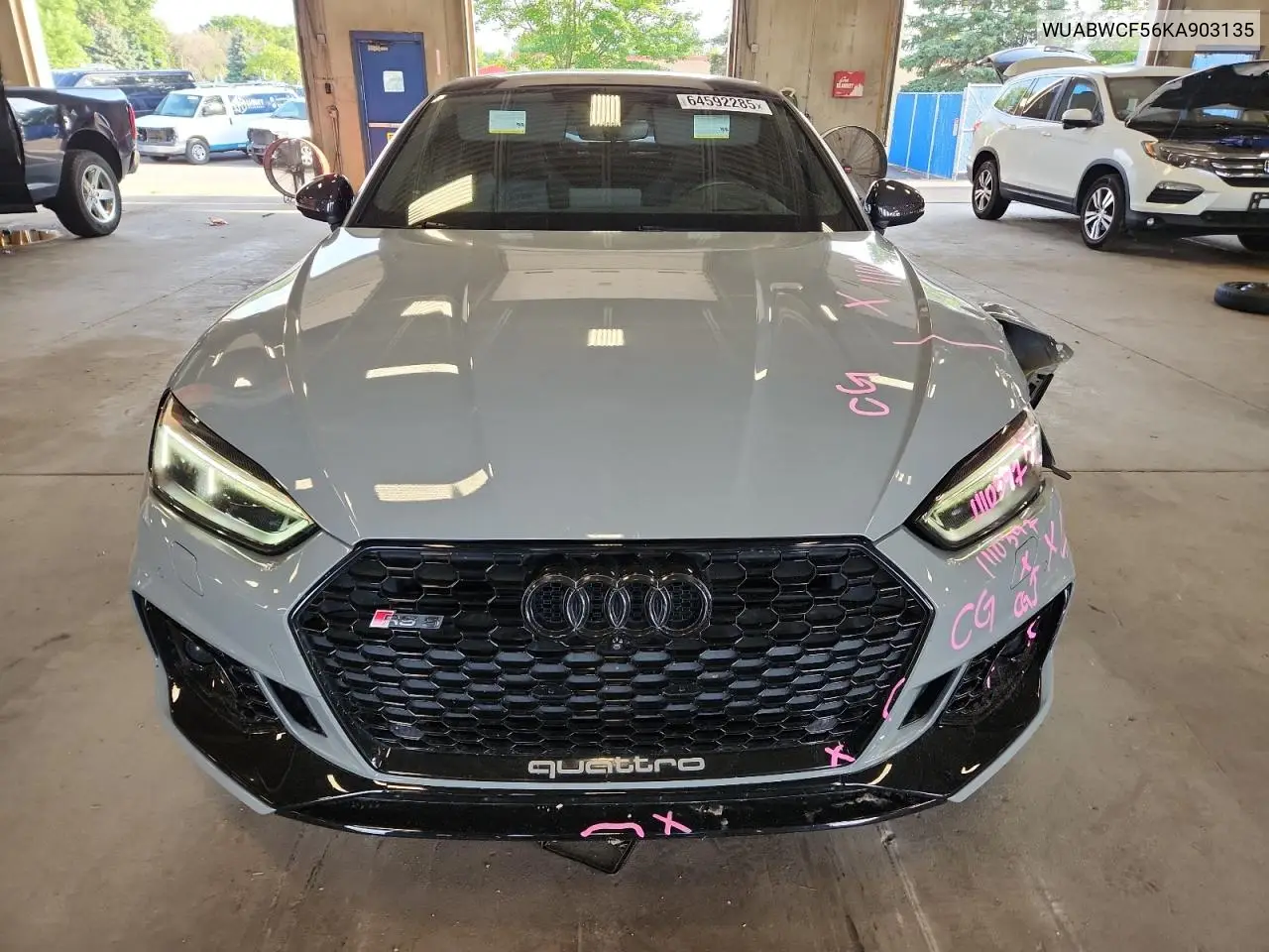 2019 Audi Rs5 VIN: WUABWCF56KA903135 Lot: 64592285