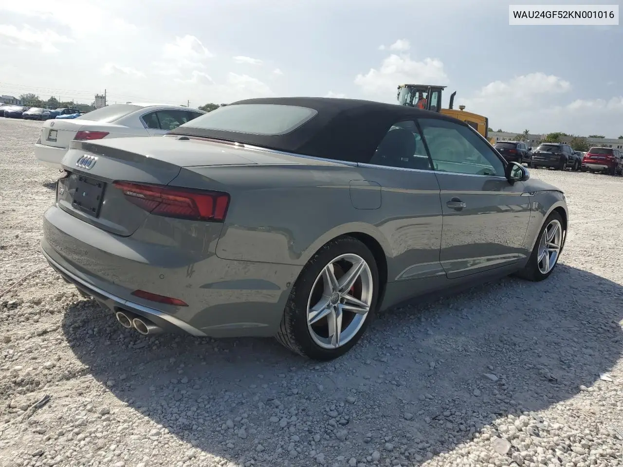 2019 Audi S5 Prestige VIN: WAU24GF52KN001016 Lot: 64736095