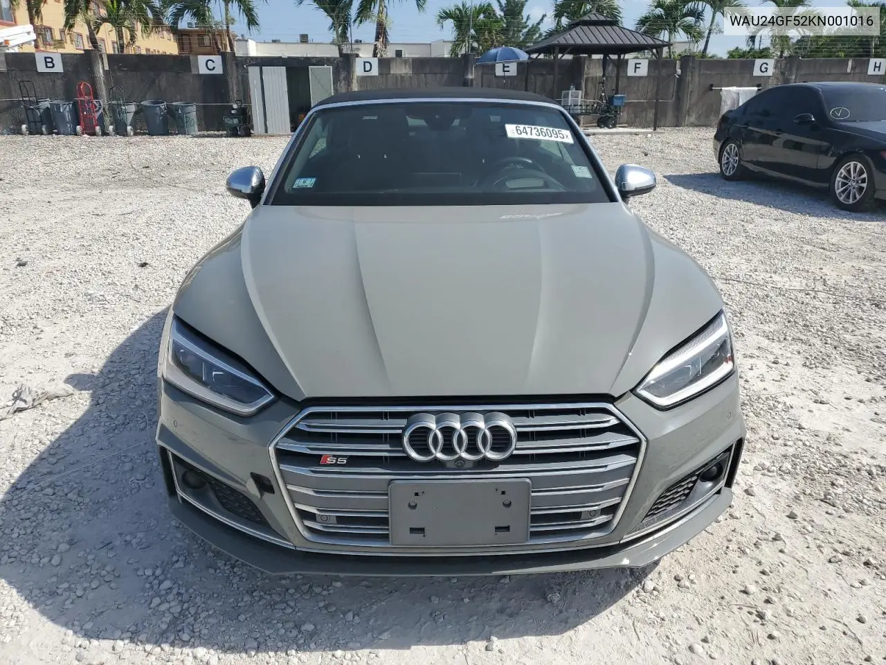 2019 Audi S5 Prestige VIN: WAU24GF52KN001016 Lot: 64736095