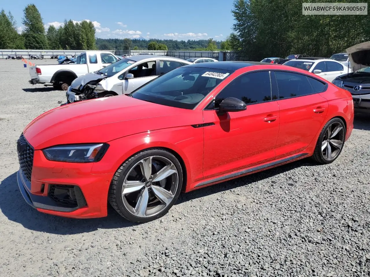 2019 Audi Rs5 VIN: WUABWCF59KA900567 Lot: 64842365