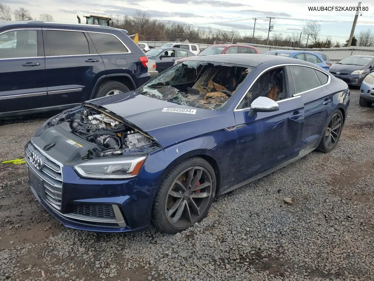 2019 Audi S5 Premium Plus VIN: WAUB4CF52KA093180 Lot: 85945034