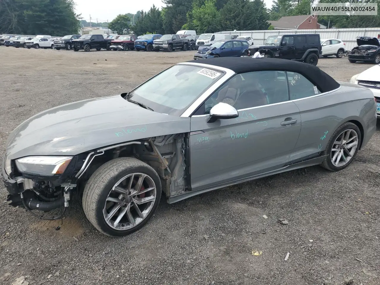 2020 Audi S5 Premium Plus VIN: WAUW4GF55LN002454 Lot: 60592595