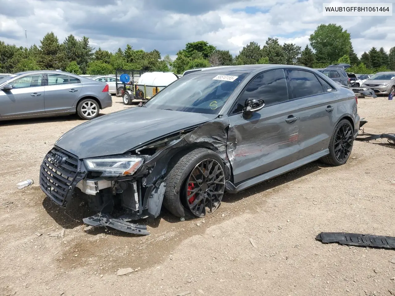2017 Audi S3 Premium Plus VIN: WAUB1GFF8H1061464 Lot: 58510155