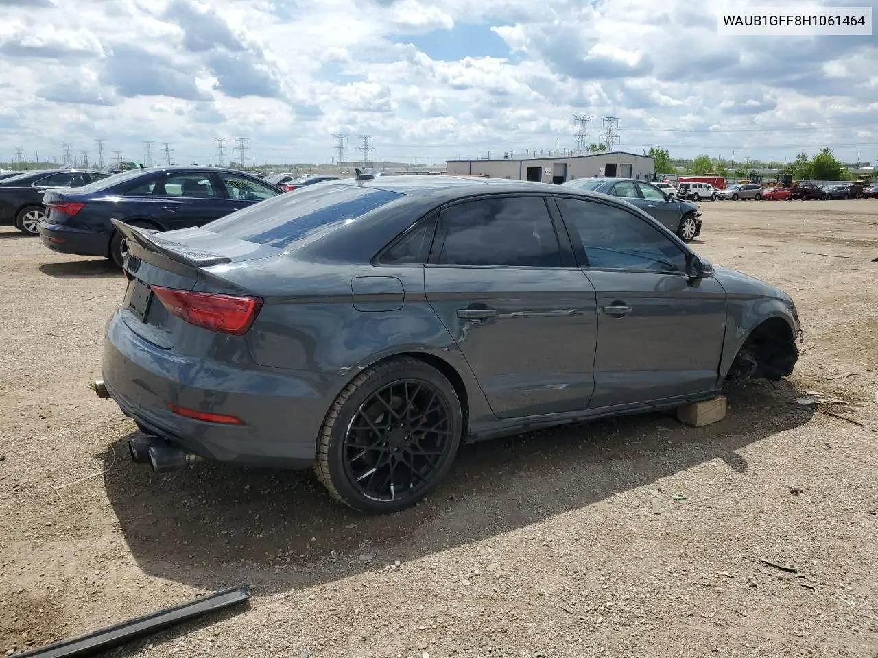 2017 Audi S3 Premium Plus VIN: WAUB1GFF8H1061464 Lot: 58510155
