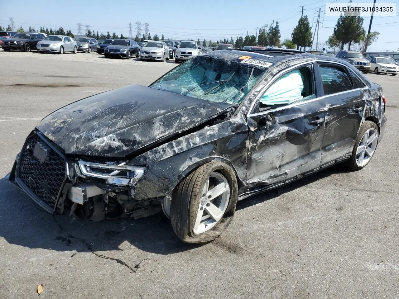 2018 Audi S3 Premium Plus VIN: WAUB1GFF3J1034355 Lot: 61273645