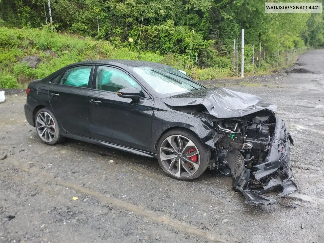 2022 Audi S3 Prestige VIN: WAUJ3DGYXNA004442 Lot: 57865985