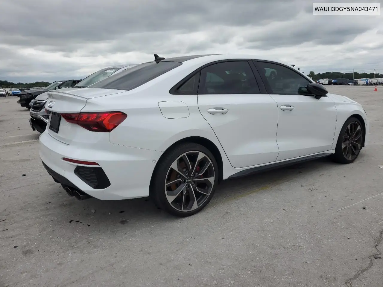 2022 Audi S3 Premium Plus VIN: WAUH3DGY5NA043471 Lot: 61458105