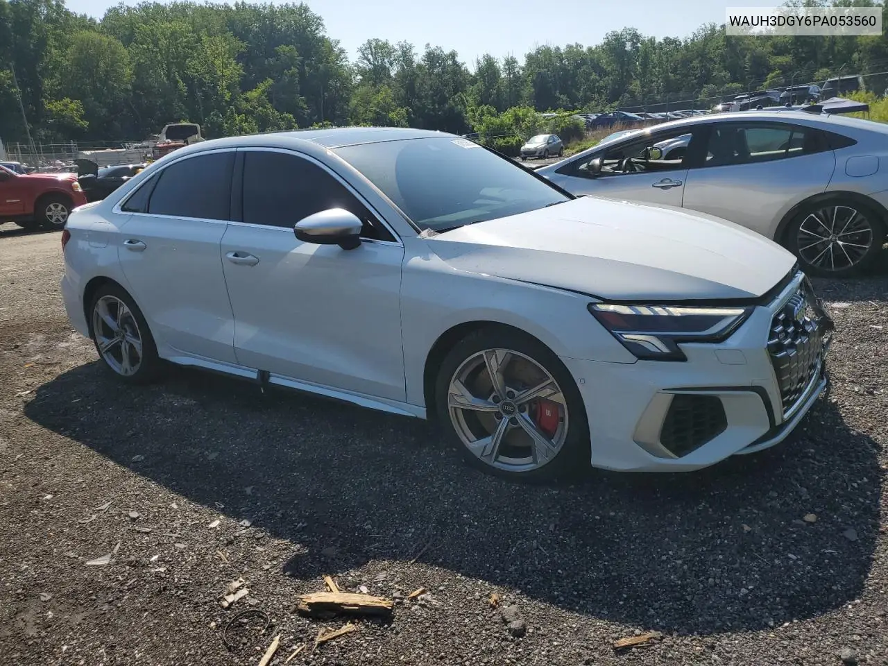 2023 Audi S3 Premium Plus VIN: WAUH3DGY6PA053560 Lot: 61539695