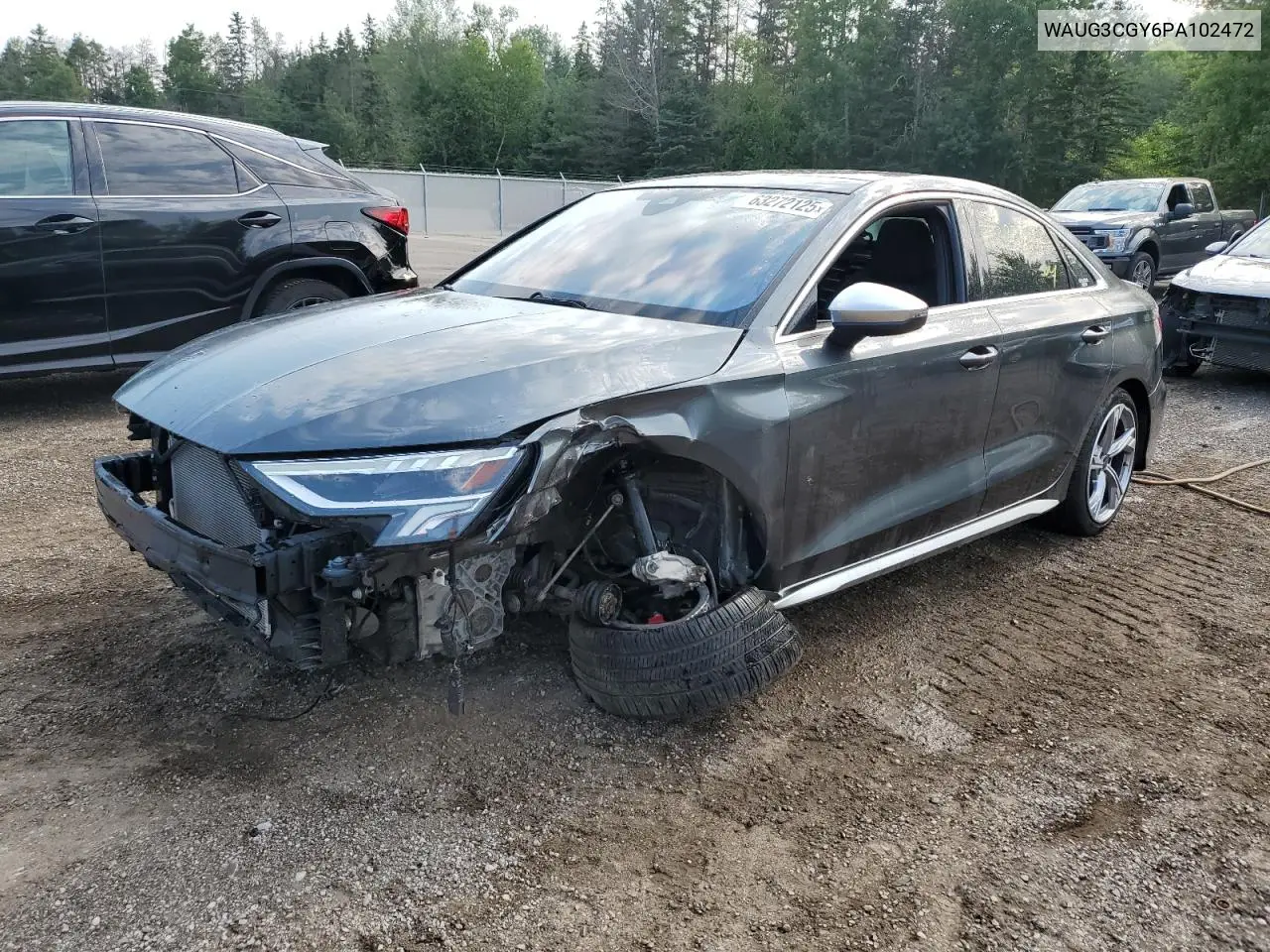 2023 Audi S3 Premium VIN: WAUG3CGY6PA102472 Lot: 63272125