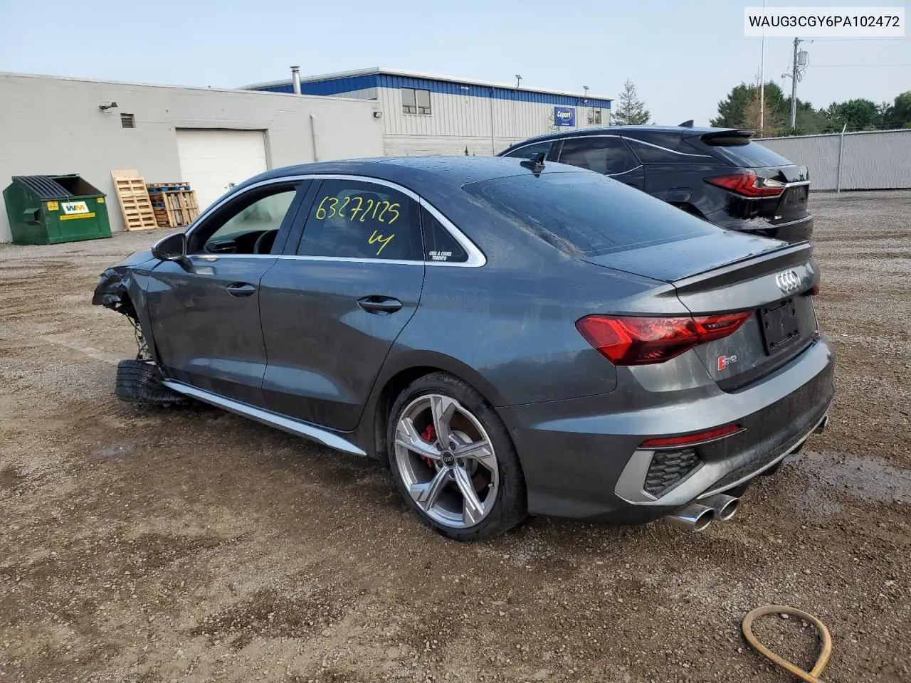 2023 Audi S3 Premium VIN: WAUG3CGY6PA102472 Lot: 63272125