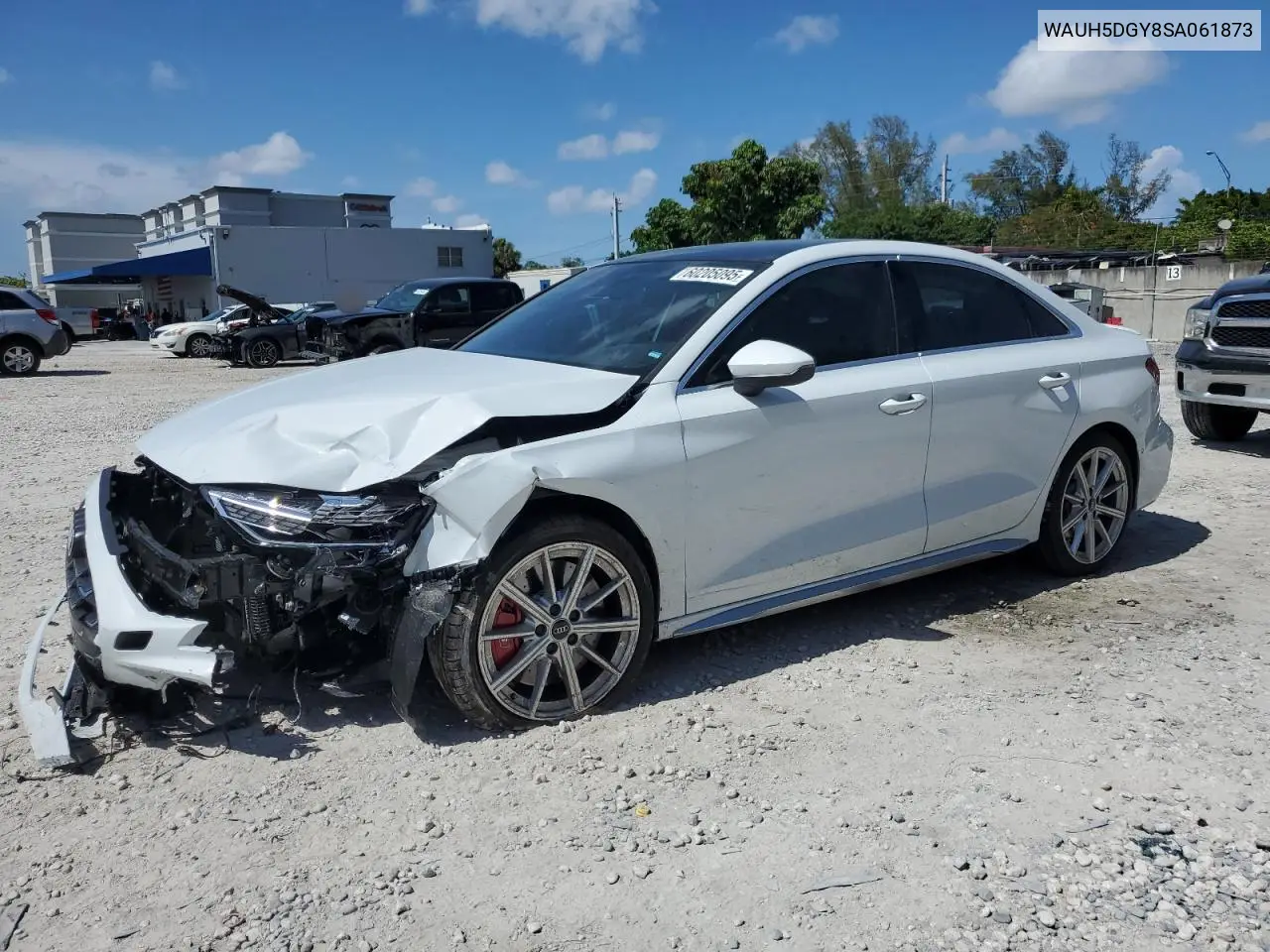 2025 Audi S3 Premium Plus VIN: WAUH5DGY8SA061873 Lot: 60205095