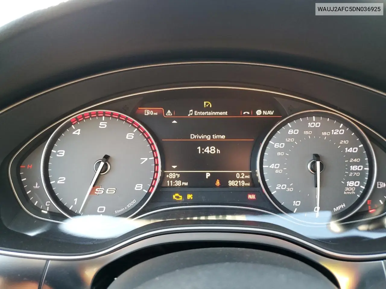 2013 Audi S6 VIN: WAUJ2AFC5DN036925 Lot: 61854295